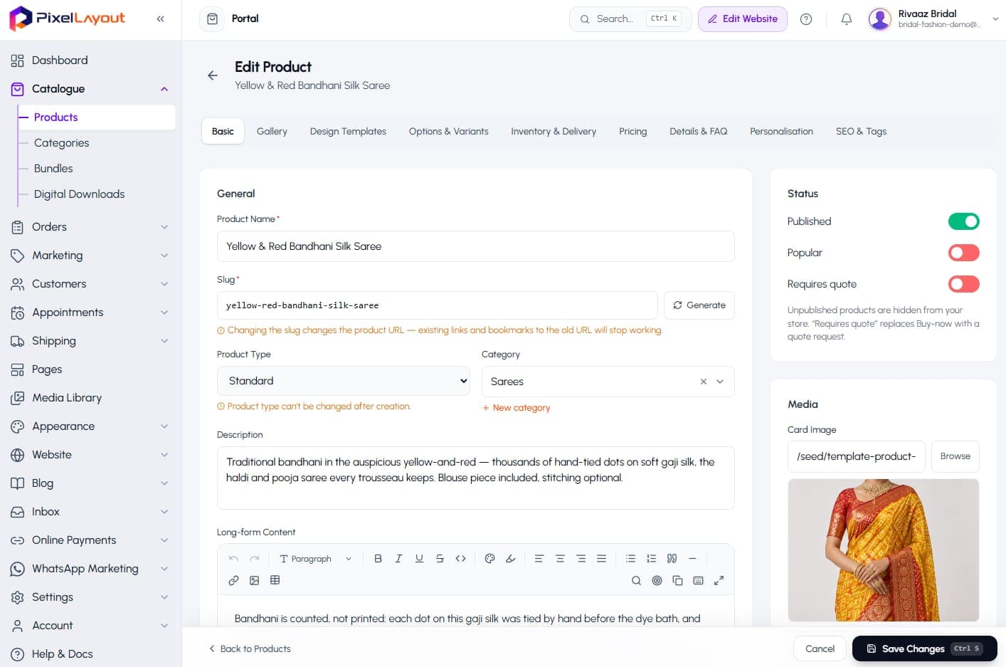 Managing products